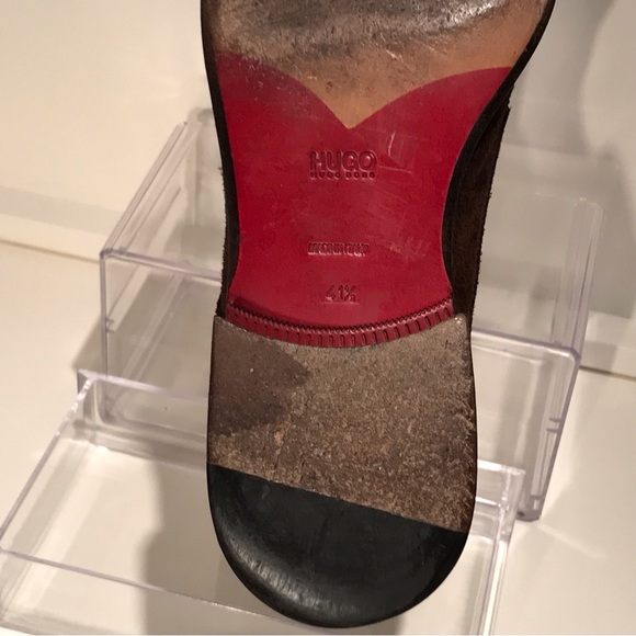 HUGO Boss Dark Brown Oiled Suede Cap Toe Dress Shoes (EU 41.5/US 9) - Picture 9 of 9